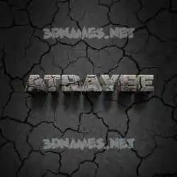 atrayee in Cracked Stone style - 3D name wallpaper
