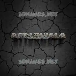 attarwala in Cracked Stone style - 3D name wallpaper