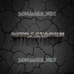 attractarun in Cracked Stone style - 3D name wallpaper