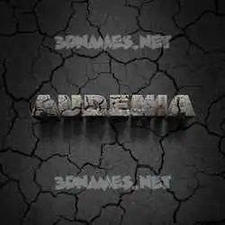 audenia in Cracked Stone style - 3D name wallpaper