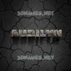 audilyn in Cracked Stone style - 3D name wallpaper