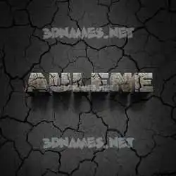 aulene in Cracked Stone style - 3D name wallpaper