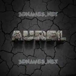 aurel in Cracked Stone style - 3D name wallpaper