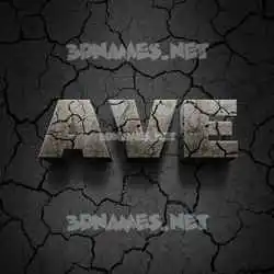ave in Cracked Stone style - 3D name wallpaper