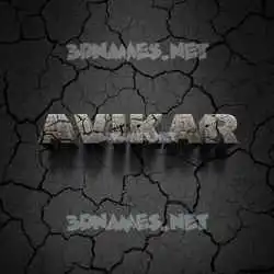 avikar in Cracked Stone style - 3D name wallpaper