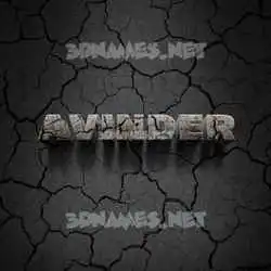 avinder in Cracked Stone style - 3D name wallpaper