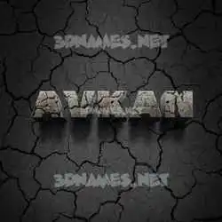avkan in Cracked Stone style - 3D name wallpaper