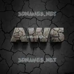aws in Cracked Stone style - 3D name wallpaper