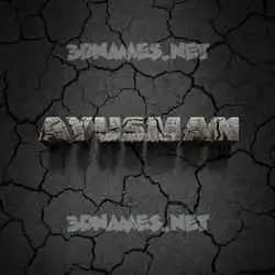 ayusman in Cracked Stone style - 3D name wallpaper