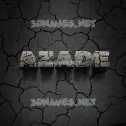 azade in Cracked Stone style - 3D name wallpaper