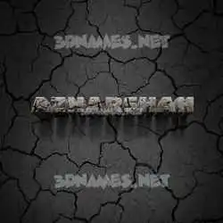 azharshah in Cracked Stone style - 3D name wallpaper