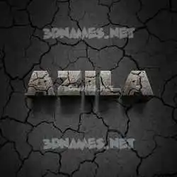 azila in Cracked Stone style - 3D name wallpaper
