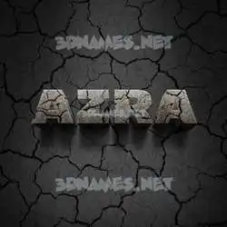 azra in Cracked Stone style - 3D name wallpaper