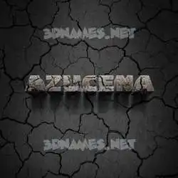 azucena in Cracked Stone style - 3D name wallpaper