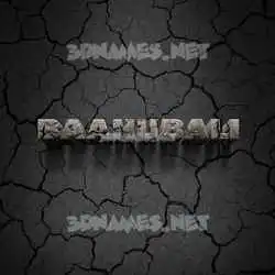 baahubali in Cracked Stone style - 3D name wallpaper