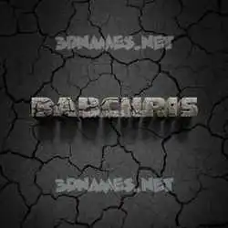 babchris in Cracked Stone style - 3D name wallpaper