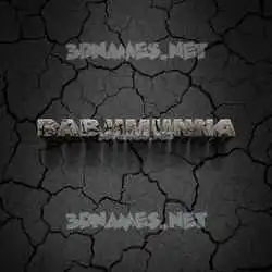 babjimunna in Cracked Stone style - 3D name wallpaper