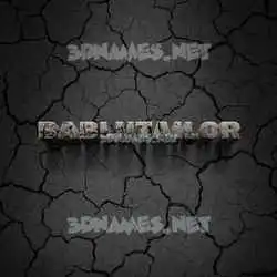 bablutailor in Cracked Stone style - 3D name wallpaper