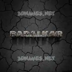 badalkar in Cracked Stone style - 3D name wallpaper