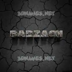badzach in Cracked Stone style - 3D name wallpaper