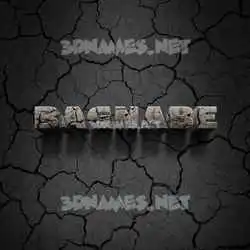 bagnabe in Cracked Stone style - 3D name wallpaper