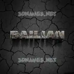 bailian in Cracked Stone style - 3D name wallpaper