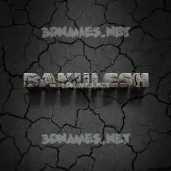 bakulesh in Cracked Stone style - 3D name wallpaper