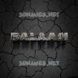 balaaji in Cracked Stone style - 3D name wallpaper