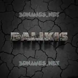 balikis in Cracked Stone style - 3D name wallpaper