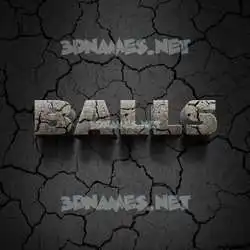 balls in Cracked Stone style - 3D name wallpaper