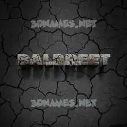 balpreet in Cracked Stone style - 3D name wallpaper
