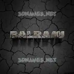 balraju in Cracked Stone style - 3D name wallpaper