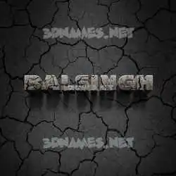 balsingh in Cracked Stone style - 3D name wallpaper