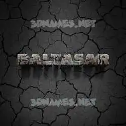 baltasar in Cracked Stone style - 3D name wallpaper