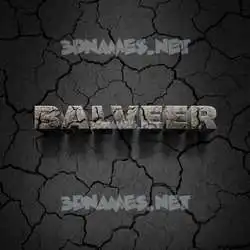 balveer in Cracked Stone style - 3D name wallpaper