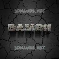 bambii in Cracked Stone style - 3D name wallpaper