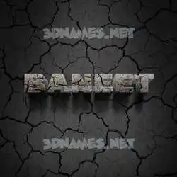 baneet in Cracked Stone style - 3D name wallpaper