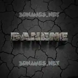 banene in Cracked Stone style - 3D name wallpaper