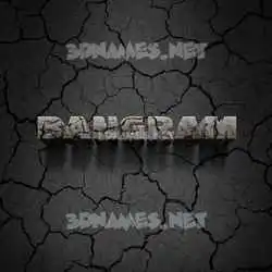 bangram in Cracked Stone style - 3D name wallpaper