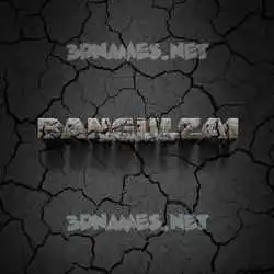 bangulzai in Cracked Stone style - 3D name wallpaper