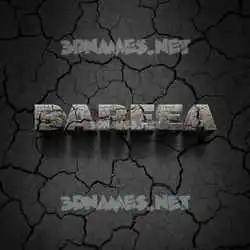 bareea in Cracked Stone style - 3D name wallpaper