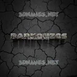 barkouzos in Cracked Stone style - 3D name wallpaper