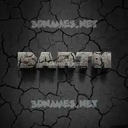 barth in Cracked Stone style - 3D name wallpaper