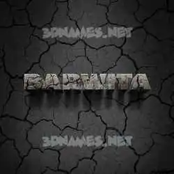 barwita in Cracked Stone style - 3D name wallpaper