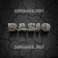 basio in Cracked Stone style - 3D name wallpaper