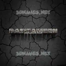 basitameen in Cracked Stone style - 3D name wallpaper