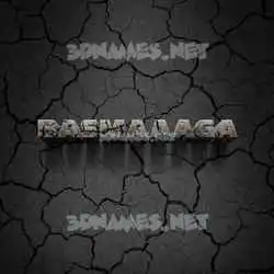 basmaaaga in Cracked Stone style - 3D name wallpaper