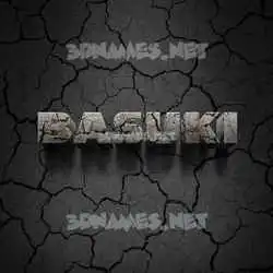 basuki in Cracked Stone style - 3D name wallpaper