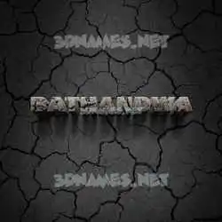 bathandwa in Cracked Stone style - 3D name wallpaper
