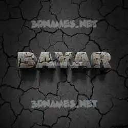 bayar in Cracked Stone style - 3D name wallpaper